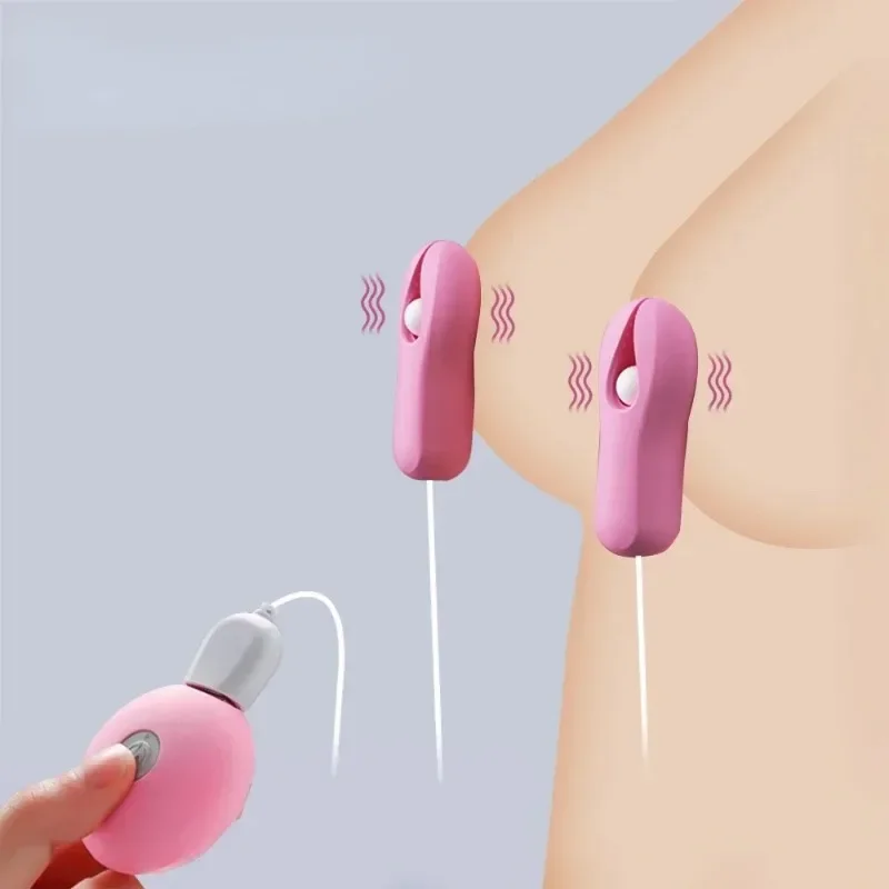 10 režimų elektrinis spenelių spaustukas krūtų masažas vibratorius stiprintuvas vergijos stimuliatorius suaugusiųjų stimuliatorius sekso žaislai moterims porų moterų seksas Nuotrauka 0