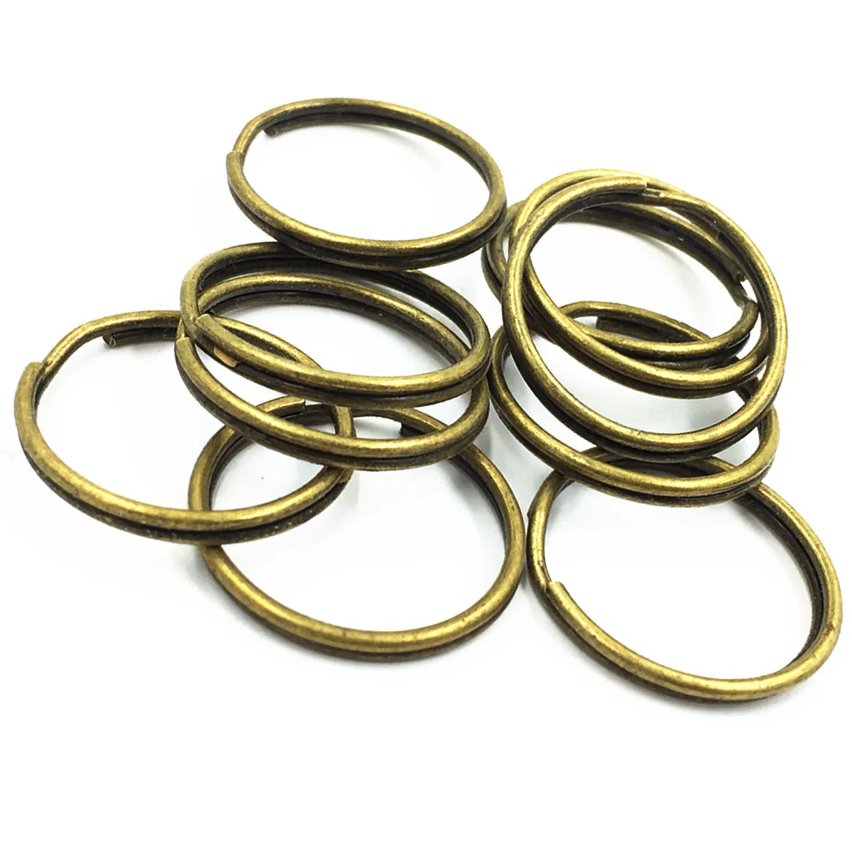 10vnt Atviri šuolio žiedai Lydinys Apvalus bronzos atspalvis Klasika amatų karoliams Papuošalai 