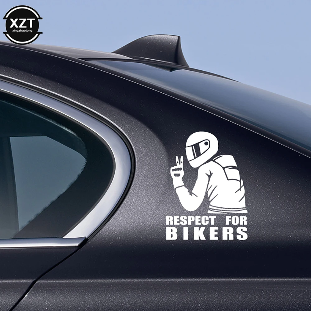 1pc 15x11CM Respect Biker lipdukas ant automobilio motociklo Vinilo 3D lipdukai Motociklų vinilo 3D lipdukai ir lipdukai Nuotrauka 5