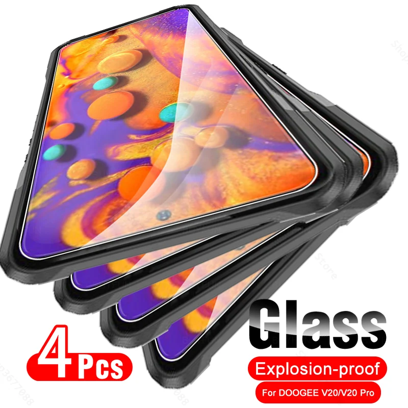 4Pcs stiklas skirtas DOOGEE V20 Pro 5G saugos grūdintam stiklui Dogee V 20 20V V20Pro DoogeeV20 DoogeeV20Pro 6.43inch HD ekrano apsauga Nuotrauka 0