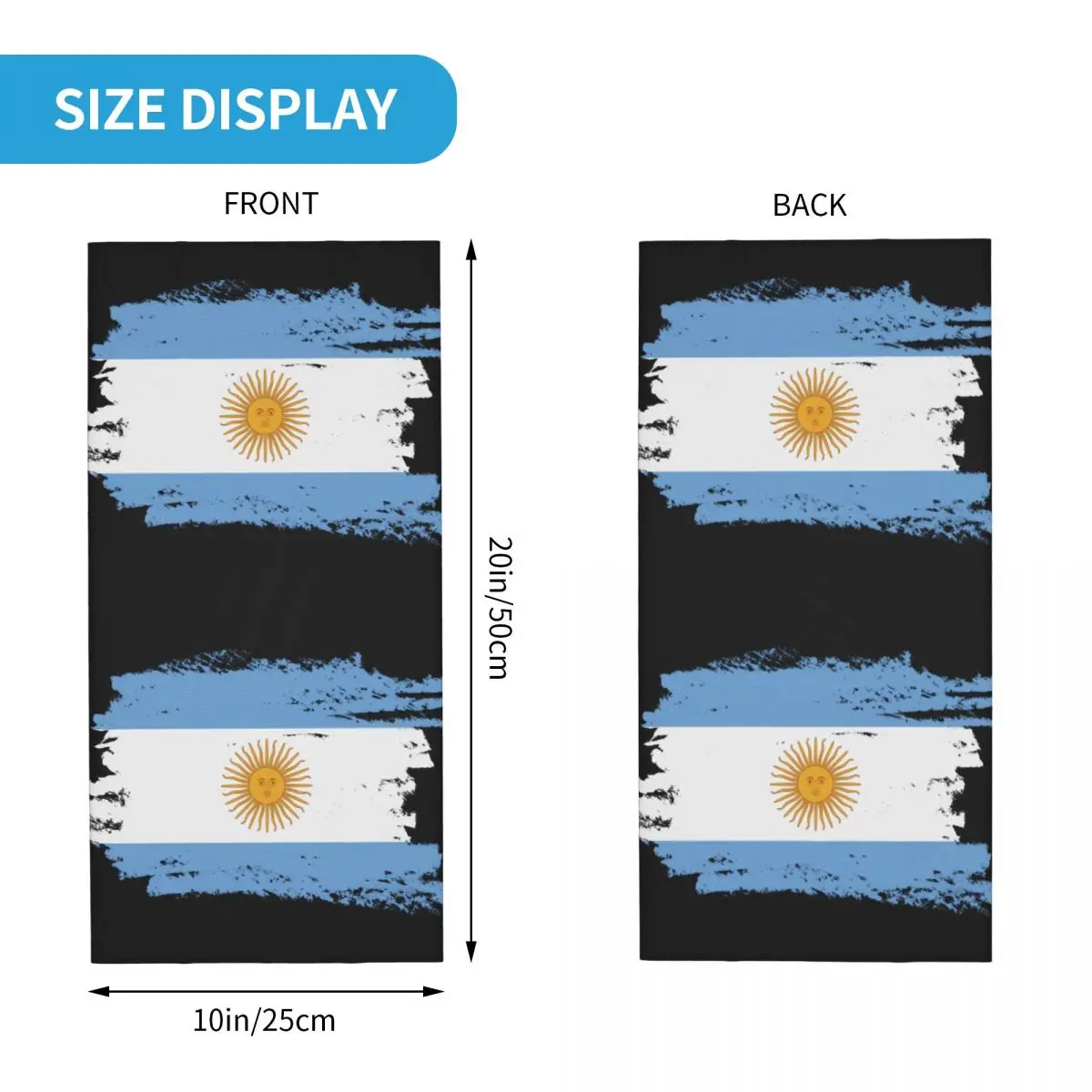 Argentinos vėliava Bandana Žiemos kaklas Šiltesni vyrai Vėjo nepraleidžiantis apvyniotas veido šalikas slidinėjimui Argentinos Proud Gaiter galvos juosta Nuotrauka 5