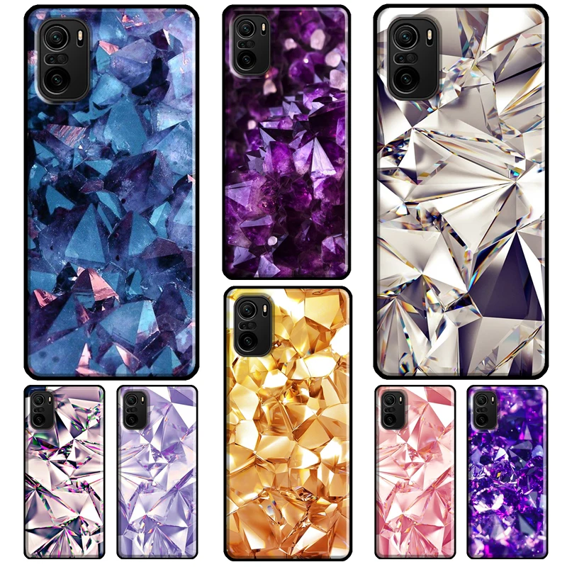 Crystal Diamond Pattern For Redmi Note 11 Pro 9 Pro 7 8 9S 10S 11S Note 10 Pro Case For Redmi 10 9C 9A 9 9T Coque Nuotrauka 0