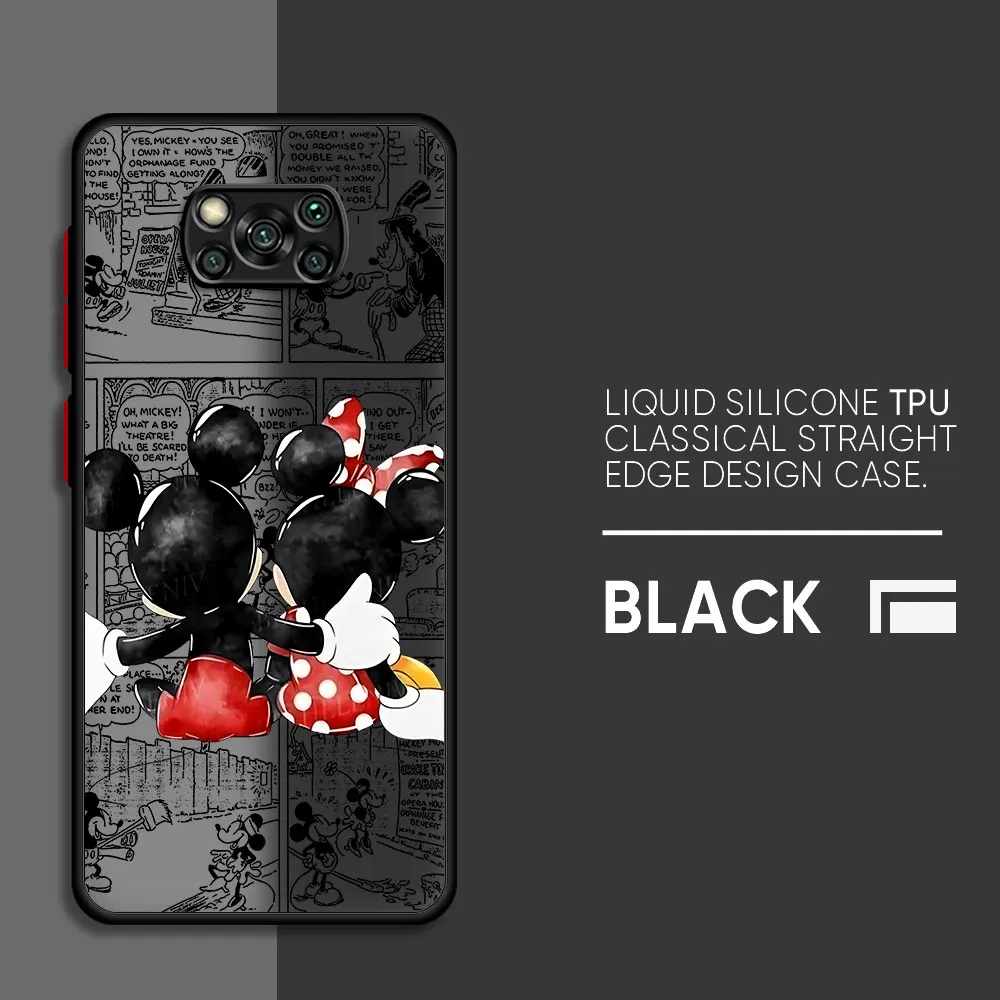 Disney Mickey Minnie pelės dėklas, skirtas Xiaomi Poco C40 X4 GT F3 X4 Pro X3 NFC M5s M3 X5 Pro X3 Pro M5 Armor Luxury Cover Nuotrauka 1