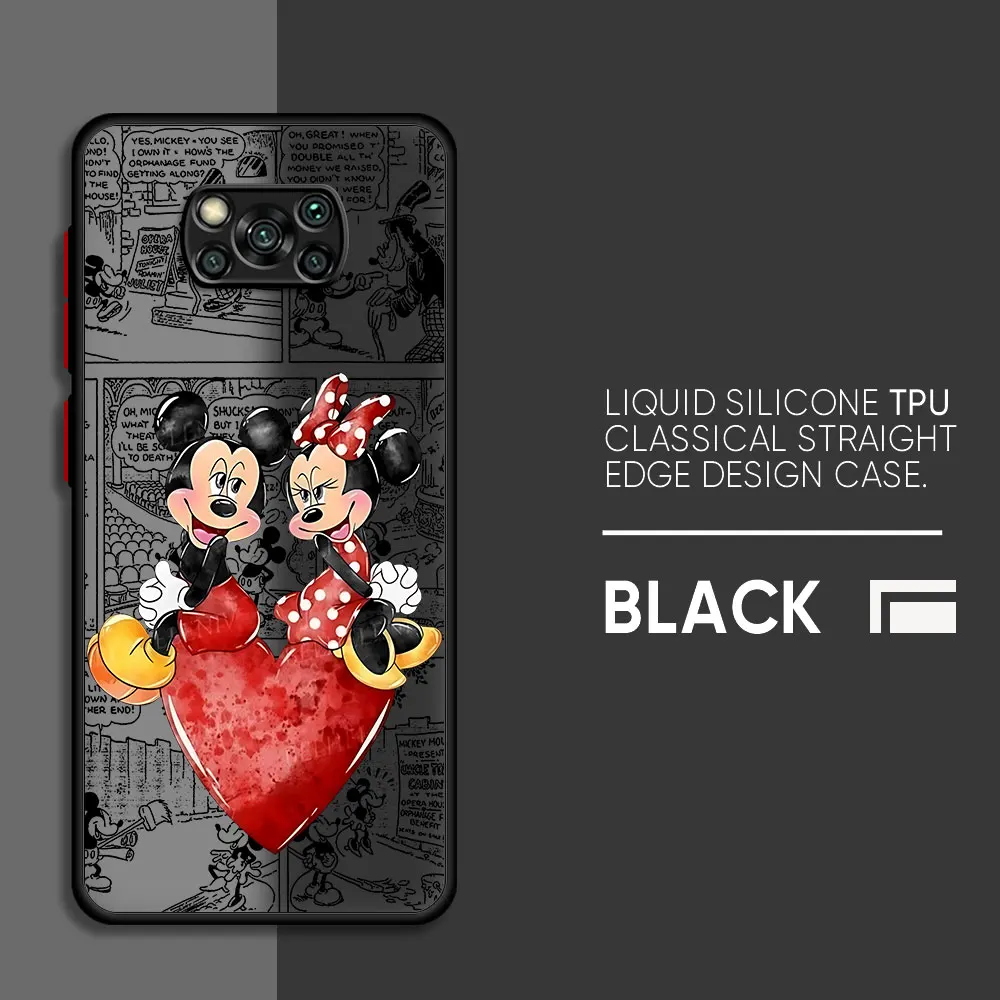 Disney Mickey Minnie pelės dėklas, skirtas Xiaomi Poco C40 X4 GT F3 X4 Pro X3 NFC M5s M3 X5 Pro X3 Pro M5 Armor Luxury Cover Nuotrauka 2