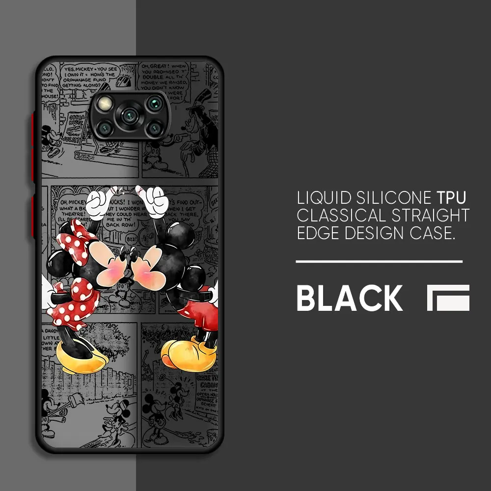 Disney Mickey Minnie pelės dėklas, skirtas Xiaomi Poco C40 X4 GT F3 X4 Pro X3 NFC M5s M3 X5 Pro X3 Pro M5 Armor Luxury Cover Nuotrauka 3
