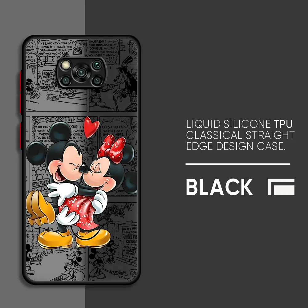 Disney Mickey Minnie pelės dėklas, skirtas Xiaomi Poco C40 X4 GT F3 X4 Pro X3 NFC M5s M3 X5 Pro X3 Pro M5 Armor Luxury Cover Nuotrauka 4