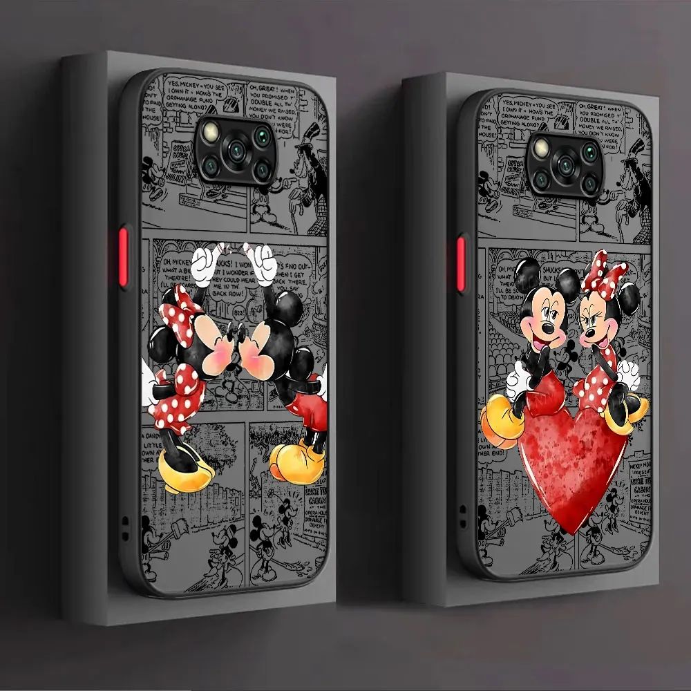 Disney Mickey Minnie pelės dėklas, skirtas Xiaomi Poco C40 X4 GT F3 X4 Pro X3 NFC M5s M3 X5 Pro X3 Pro M5 Armor Luxury Cover Nuotrauka 5