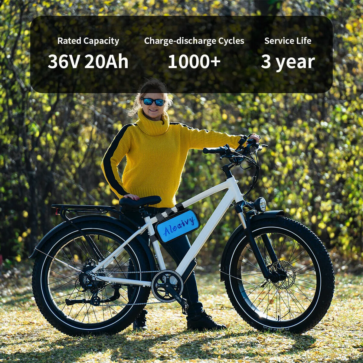 E-dviratis 36V baterija 20Ah 10S6P 1000W 18650 ličio baterijų paketas didelės galios 42V 20000mAh elektrinis dviratis motociklas su įkrovikliu Nuotrauka 5