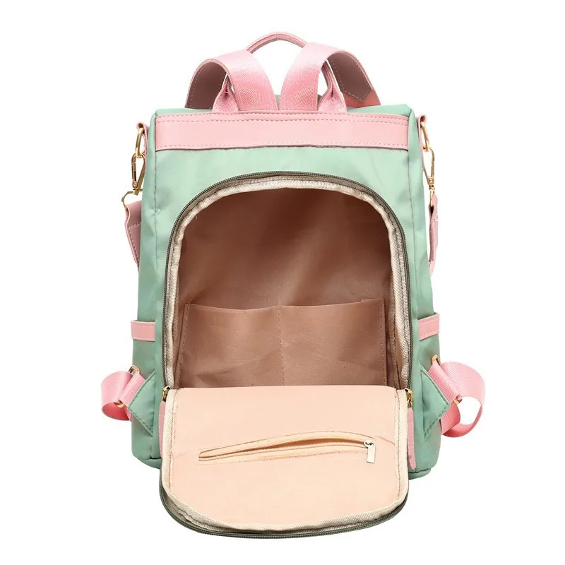 Fashion Backpack Women Candy Color Shoulder Bag Oxford Cloth School Bag For Teenage Girl Children Backpacks Travel Knapsack Bag Nuotrauka 3