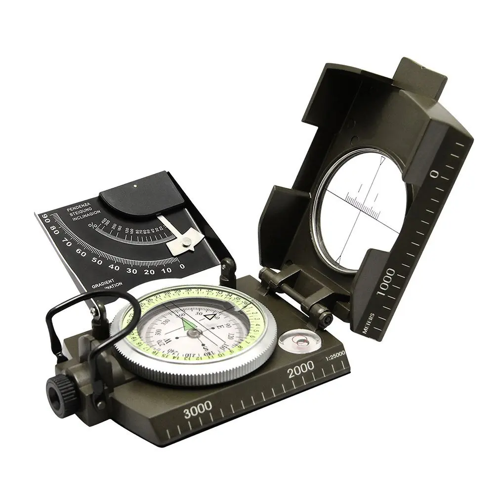 Geologijos kompasas profesionalios karinės armijos stebėjimui Šviečiantis kompasas lauko žygiams Kempingas Lauko kompasas Nuotrauka 4