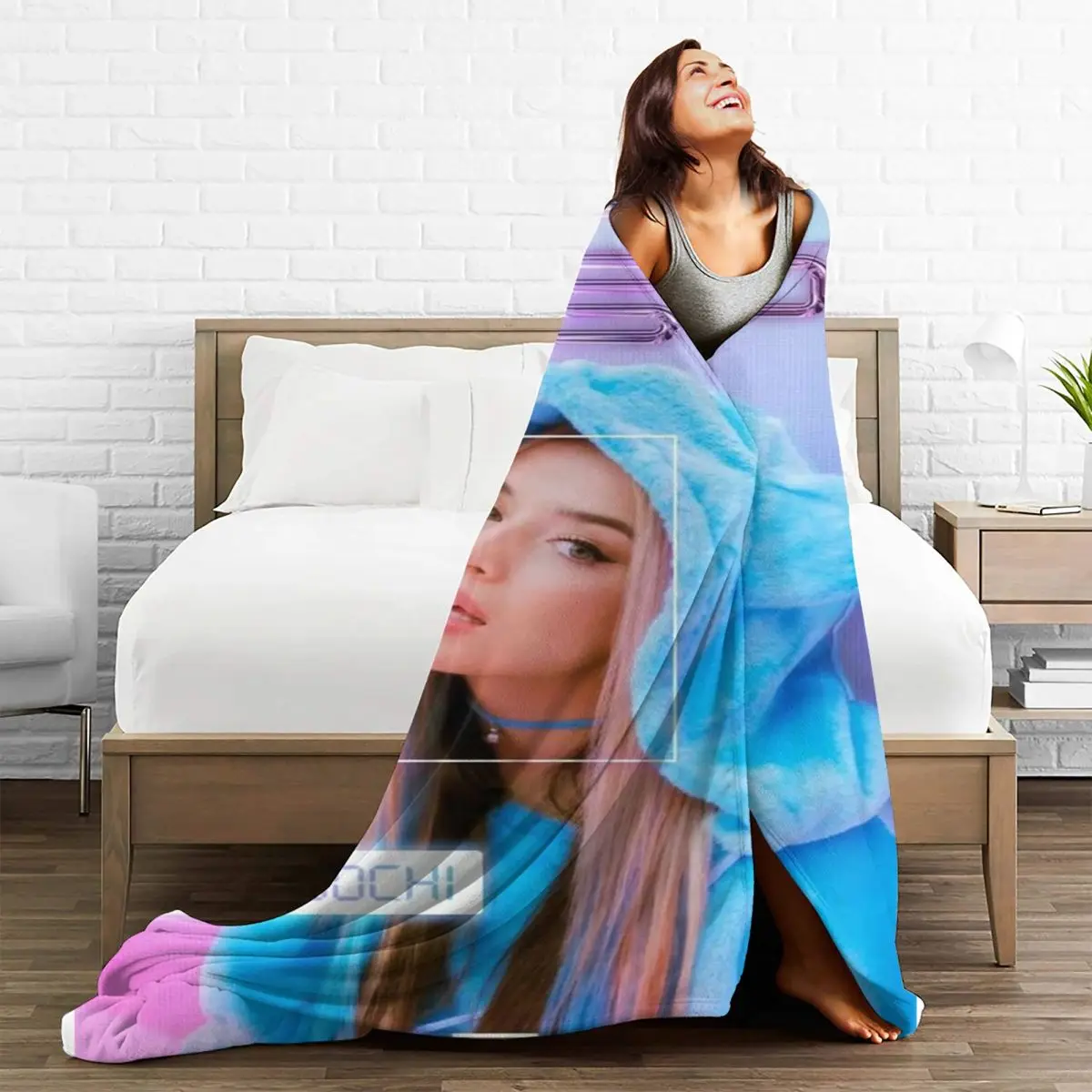 ispanų dainininkė Lola Indigo antklodės vilnos pavasario rudens daugiafunkcis super minkštas mesti antklodes patalynei sofos lovatiesė Nuotrauka 1