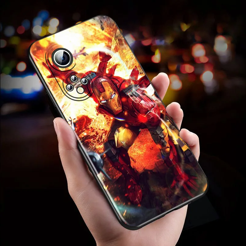 Marvel Superherojus Lron Man For Huawei Honor V30 V20 30i 30S 20S 20E 10X 10i 9N 9S 9X 9C 9A Pro Plus Lite Juoda Telefono dėklas Nuotrauka 2