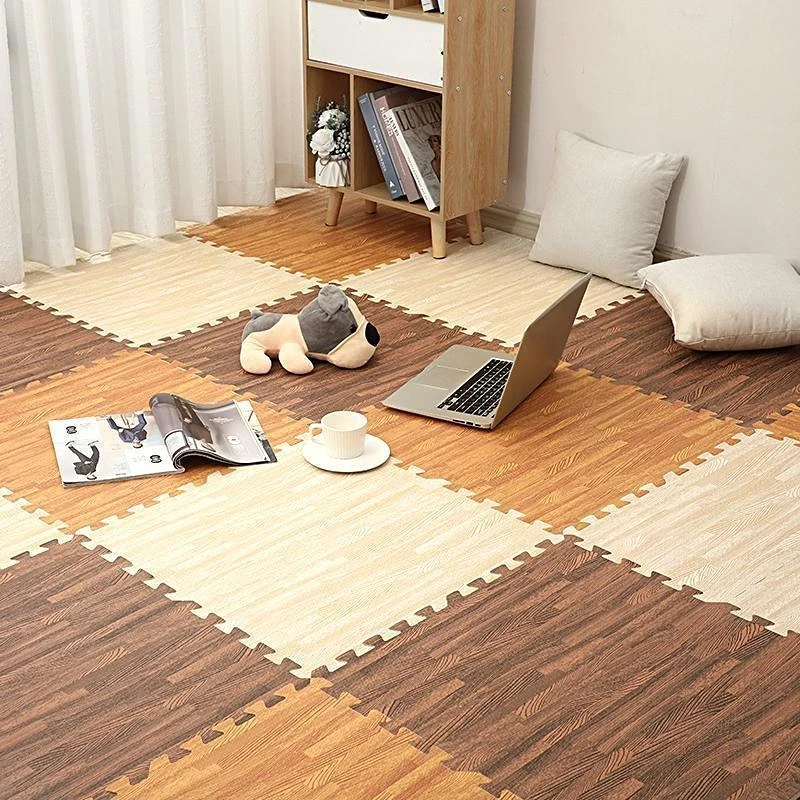 Medžio grūdų putų grindų kilimėlis kambario grindų kilimėlis Svetainės miegamasis Sujungimas Tatami dėlionė Sujungimas Ropojantis kilimėlis Miegamasis Dekoro kilimėlis Nuotrauka 0