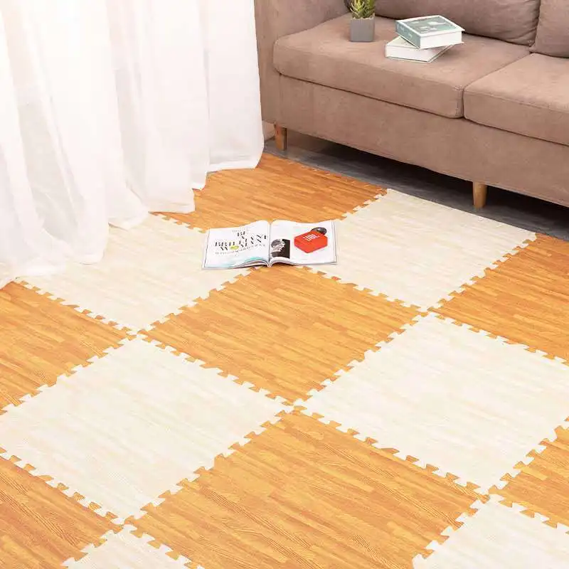 Medžio grūdų putų grindų kilimėlis kambario grindų kilimėlis Svetainės miegamasis Sujungimas Tatami dėlionė Sujungimas Ropojantis kilimėlis Miegamasis Dekoro kilimėlis Nuotrauka 2