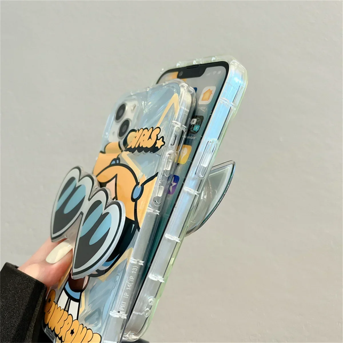 Mielų mergaičių akinių laikiklio dėklas, skirtas iPhone 14 15ProMax telefono dėklas 12 11 13 Pro Max X XR XS Max Clear Soft Silicone Cove Nuotrauka 5