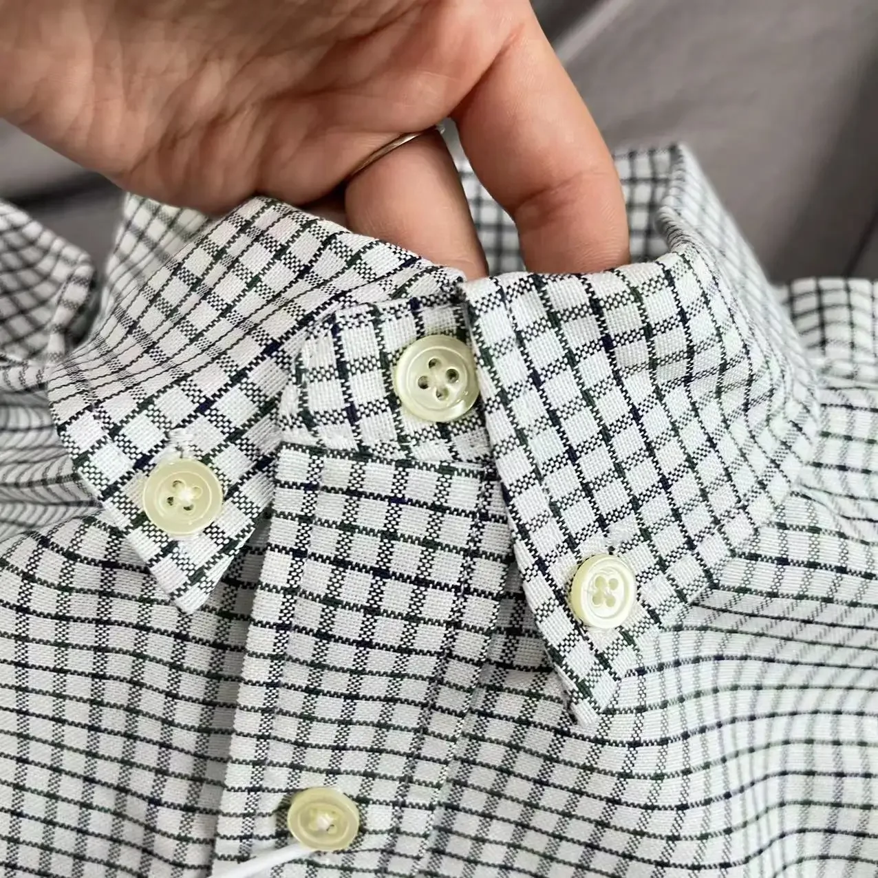 Sijos Bendro prekės ženklo vyriški marškiniai ilgomis rankovėmis Japoniški rudeniniai vintažiniai vientisi pledai Laisvalaikio laisvalaikio vienos krūtinės išoriniai paltai Nuotrauka 4