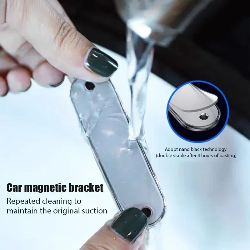 Stiprus magnetinis automobilio telefono laikiklis prietaisų skydelis Mini juostelės formos stovas iPhone Samsung Xiaomi metalinis magnetas GPS automobilinis laikiklis sienai Nuotrauka 4