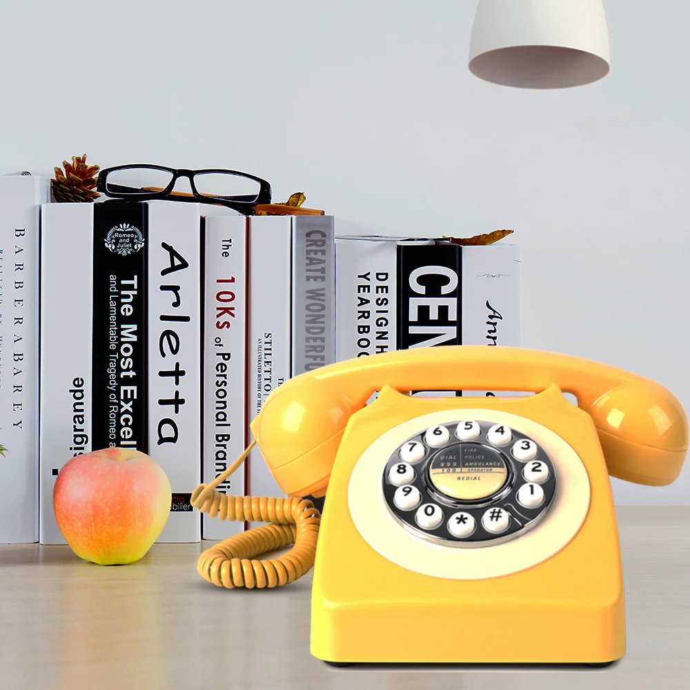 Geriausio dizaino Europos senoviniai senoviniai telefonai Laidiniai telefonai Senasis Amerikos namų fiksuotojo ryšio retro telefonas mini telefonas Nuotrauka 3